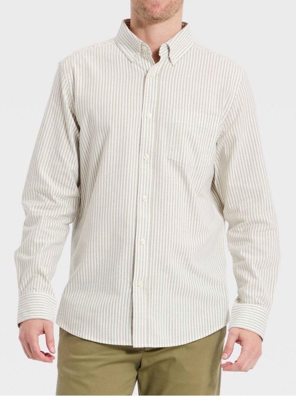 Goodfellow & Co White Pinstripe Dress Shirt